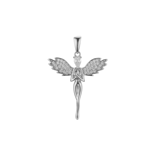 Angel wings pendant in Rose Gold two tone, White Gold, 14K Gold plating colors