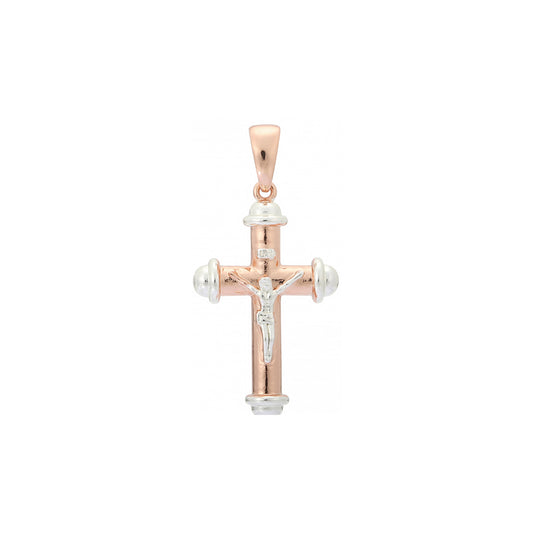 Rose Gold two tone Eastern Orthodox Russian pendant