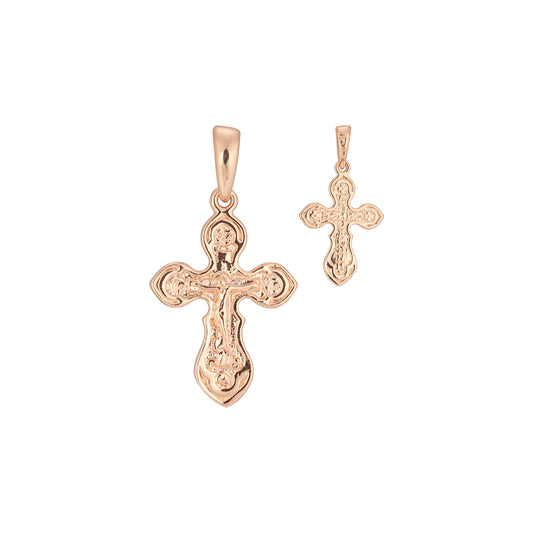 🔥 Eastern Orthodox Russian pendant in Rose Gold, White Gold plating
