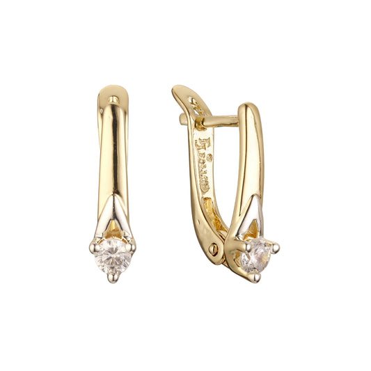 .Earrings in 14K Gold, Rose Gold, two tone plating colors