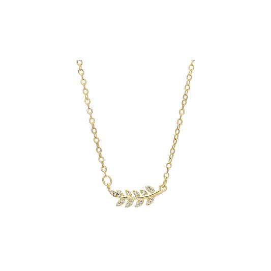 14K Gold leaves necklace