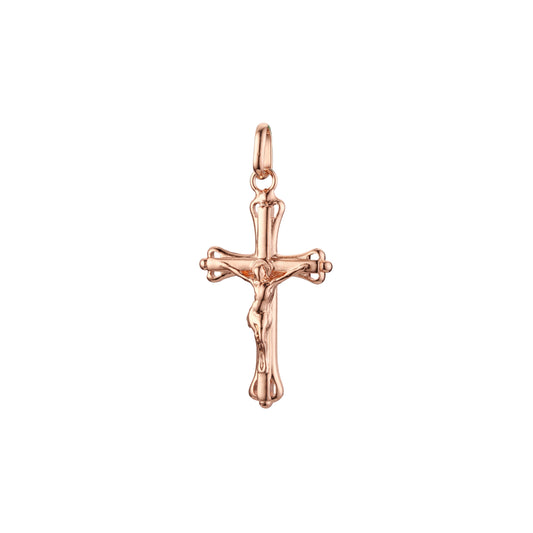 🔥 Eastern Orthodox Russian budded pendant in Rose Gold & 14K Gold plating colors