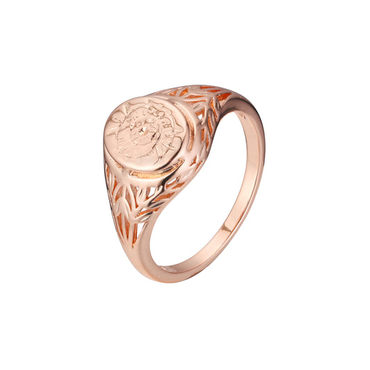 Ros¨¦goldene Zickzack-Trinity-Ringe