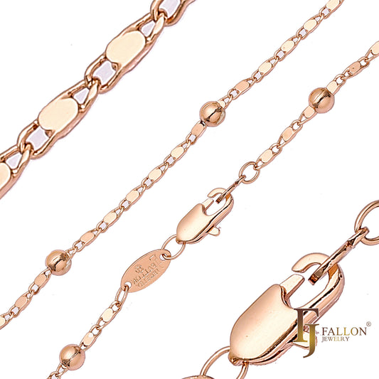 🔥 Beads snail link chains plated in Rose Gold