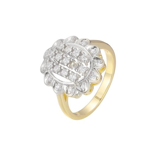 Cluster rings in 14K Gold, Rose Gold, two tone plating colors