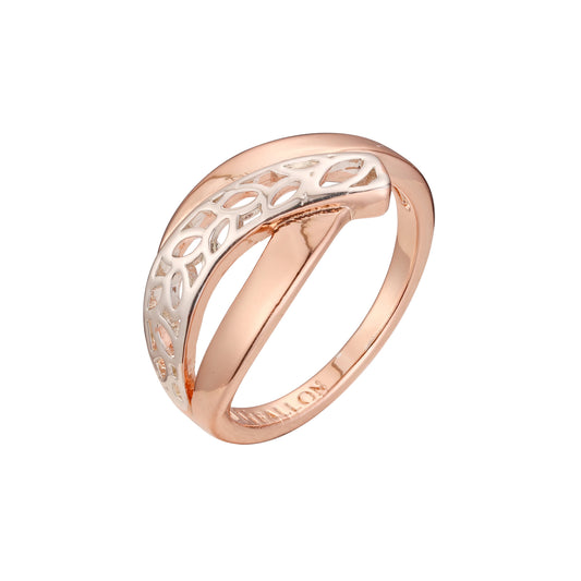 Rose Gold two tone plain design rings