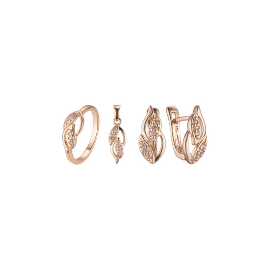 Rose Gold double leaves in a leave set