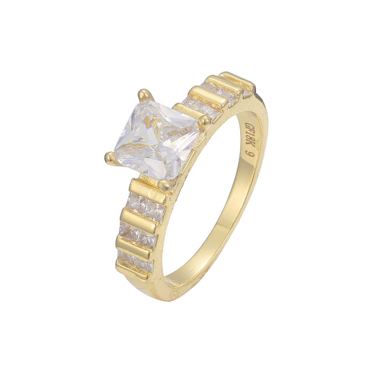 Solitaire 14K Gold stackacble rings