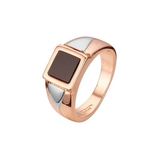 Men's rings in Rose Gold, two tone plating colors