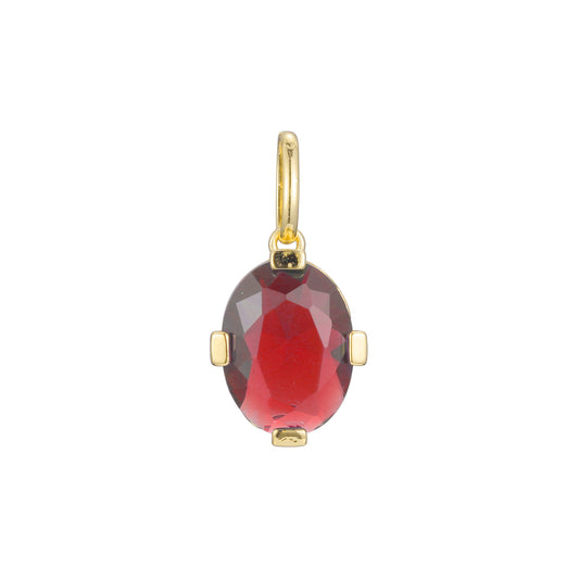 Great colorful oval solitaire 14K Gold, Rose Gold pendant