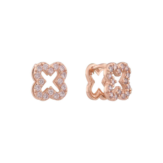 Cluster Earrings plated in Rose Gold,14K Gold,White Gold