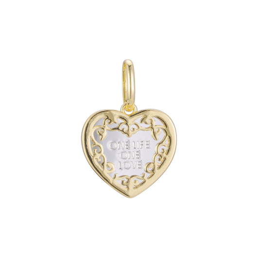 Pendant in Rose Gold two tone, 14K Gold plating colors