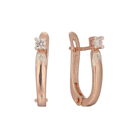 Earrings in 14K Gold, Rose Gold, two tone plating colors