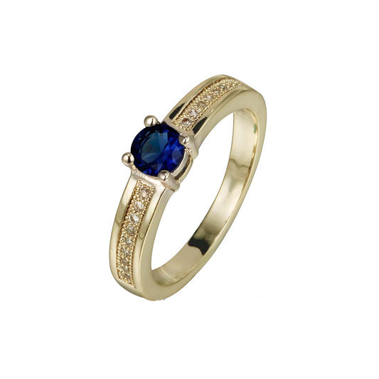 Anillos Solitarios chapados en Oro de 14K