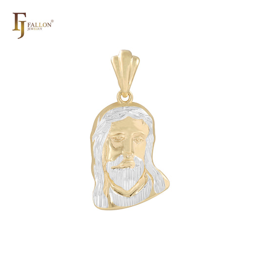 Jesus' Portrait 14K Gold Religious pendant