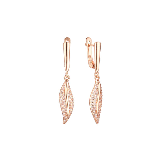 Earrings in Rose Gold, two tone plating colors