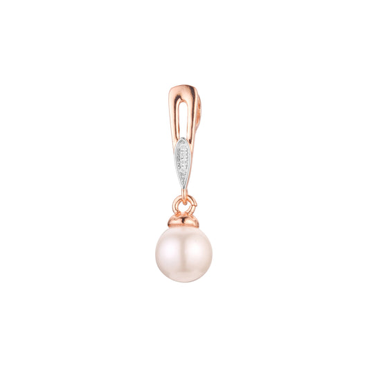 Pearl pendant in Rose Gold two tone, 14K Gold plating colors