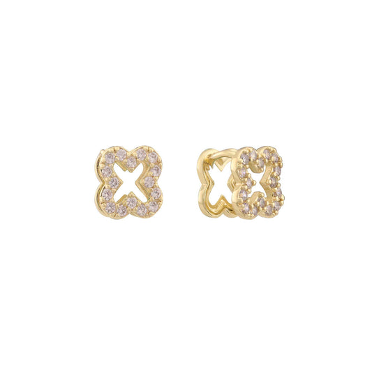 Cluster Earrings plated in Rose Gold,14K Gold,White Gold