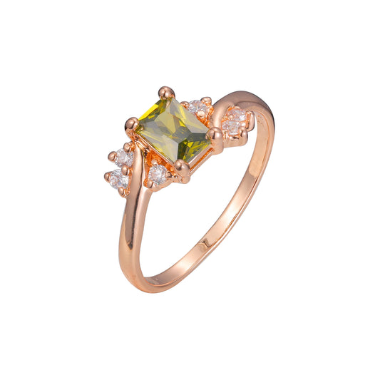 Ringe aus Ros¨¦gold mit schlichtem Design und Pflastersteinen
