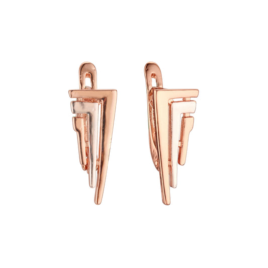 Earrings in 14K Gold, Rose Gold, two tone plating colors