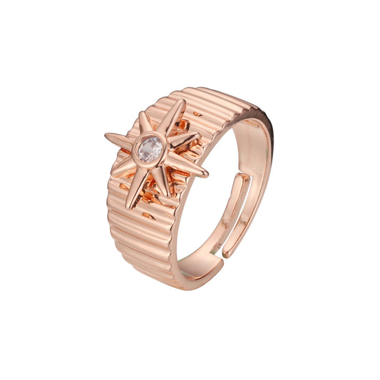 Open rings in 14K Gold, Rose Gold plating colors