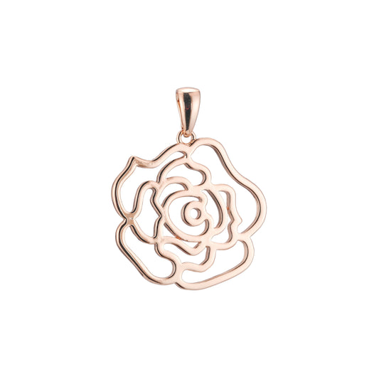 🔥 Flower pendant in Rose Gold, 14K Gold plating colors