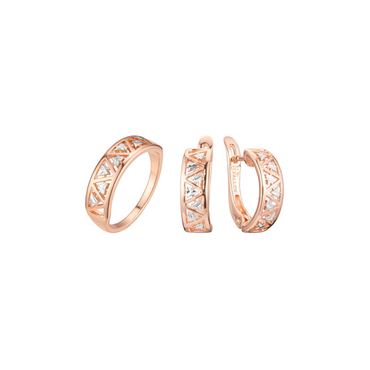 Ros¨¦goldenes zweifarbiges Set