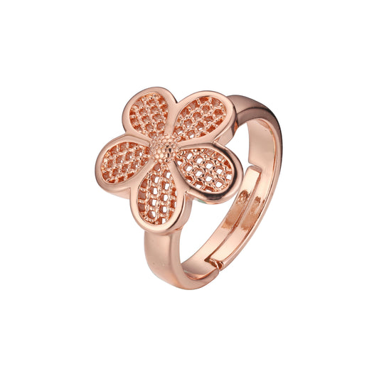 Open rings in 14K Gold, Rose Gold plating colors
