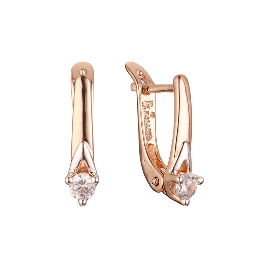 .Earrings in 14K Gold, Rose Gold, two tone plating colors
