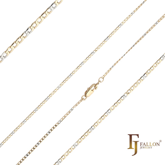 🔥 Classic Curb link chains plated in 14K Gold two tone
