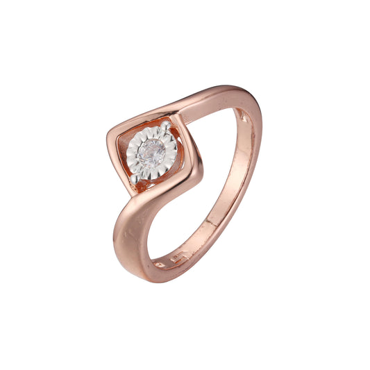 Zweifarbige Solit?rringe aus Ros¨¦gold
