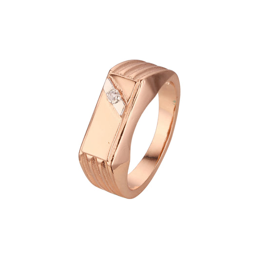 Signet men's Rose Gold two tone Rings