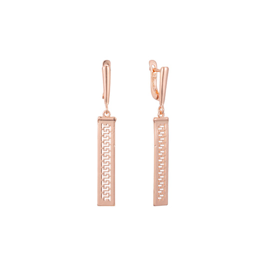 Tall earrings in 14K Gold, Rose Gold plating colors