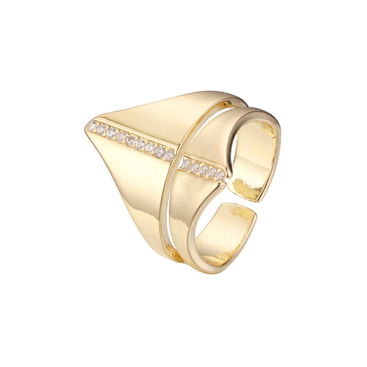 Open rings in 14K Gold, Rose Gold plating colors