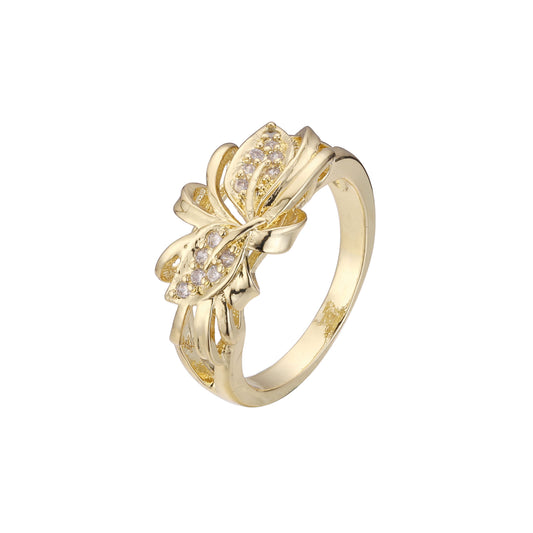 Fashion ribbon fashion rings in 18K Gold, 14K Gold plating colors