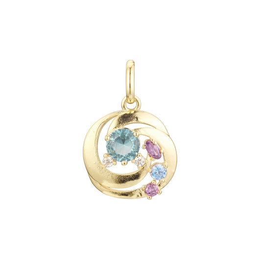 Cluster pendant in Rose Gold, 14K Gold plating colors