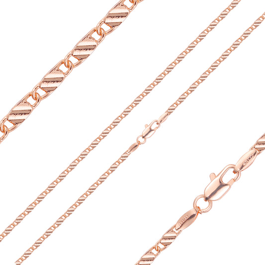 🔥 Solid snail link slash hammered 14K Gold, Rose Gold chains