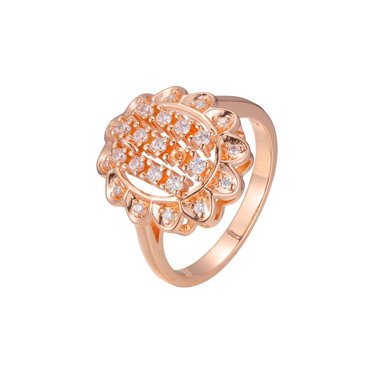 Cluster rings in 14K Gold, Rose Gold, two tone plating colors