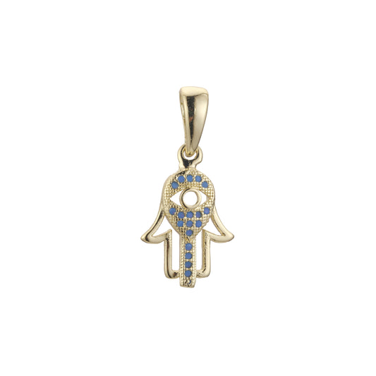 14K Gold Hamsa pendant