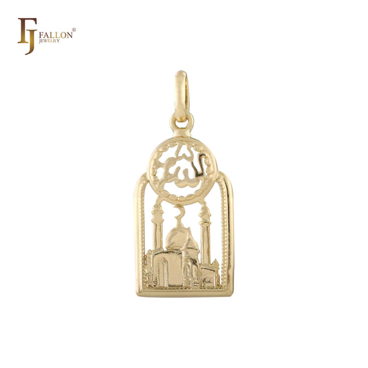 Islamic Temple White Gold, 14K Gold, Rose Gold Pendant