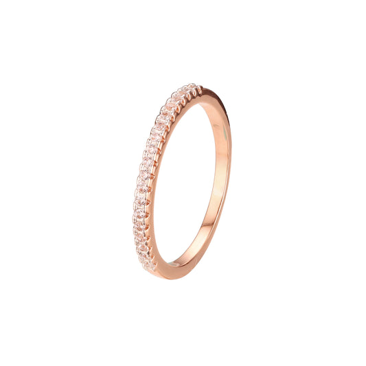 Eternity Wedding band Rose Gold two tone rings