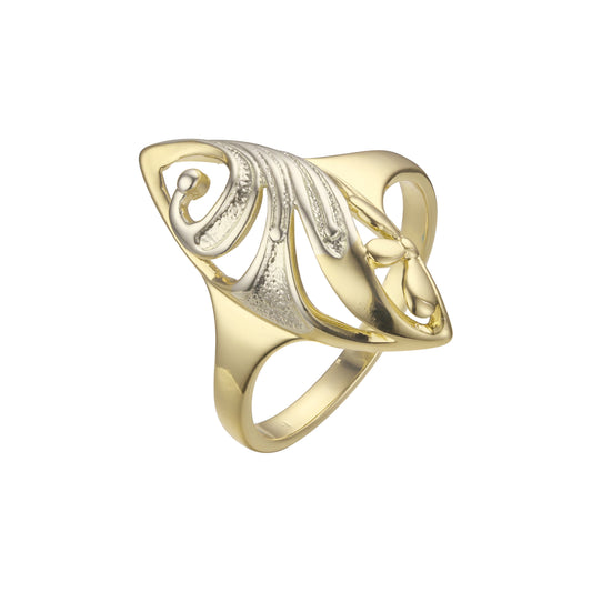 Marquise fashion rings in Rose Gold, 14K Gold, two tone plating colors