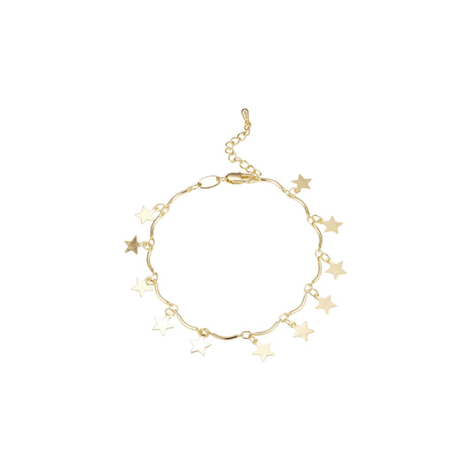 Fancy stars and bar link 手镯链