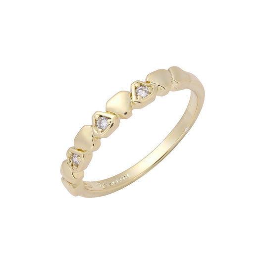 Geometric triangular eternity 14K Gold, Rose Gold Rings