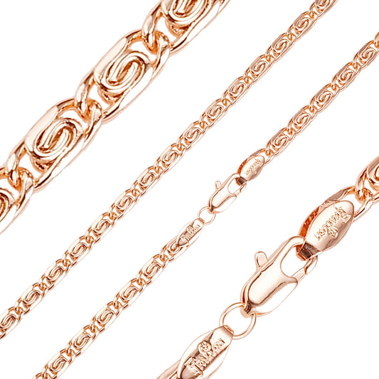 Snail chains plated in 14K Gold