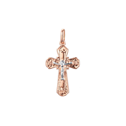 🔥 Maltese Eastern Orthodox Russian Rose Gold two tone, 14K Gold pendant