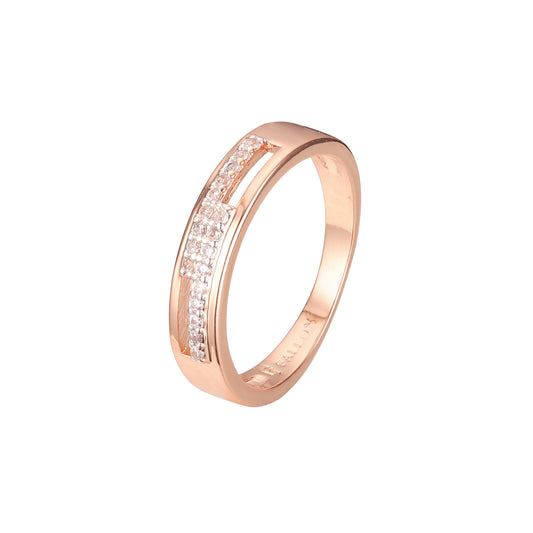 Rose Gold two tone plain design rings