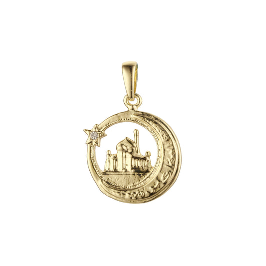 Rose Gold Islamic temple pendant