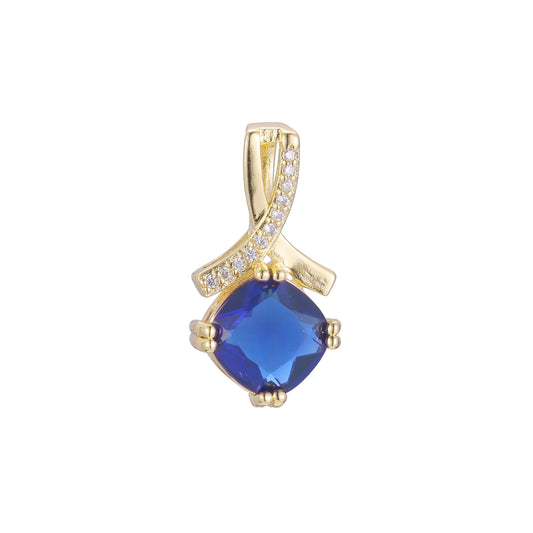 Solitaire pendant in Rose Gold two tone, 14K Gold plating colors