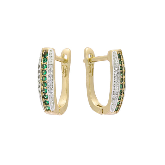 Aretes de racimo en Oro de 14K, Oro Rosa, baño de dos colores